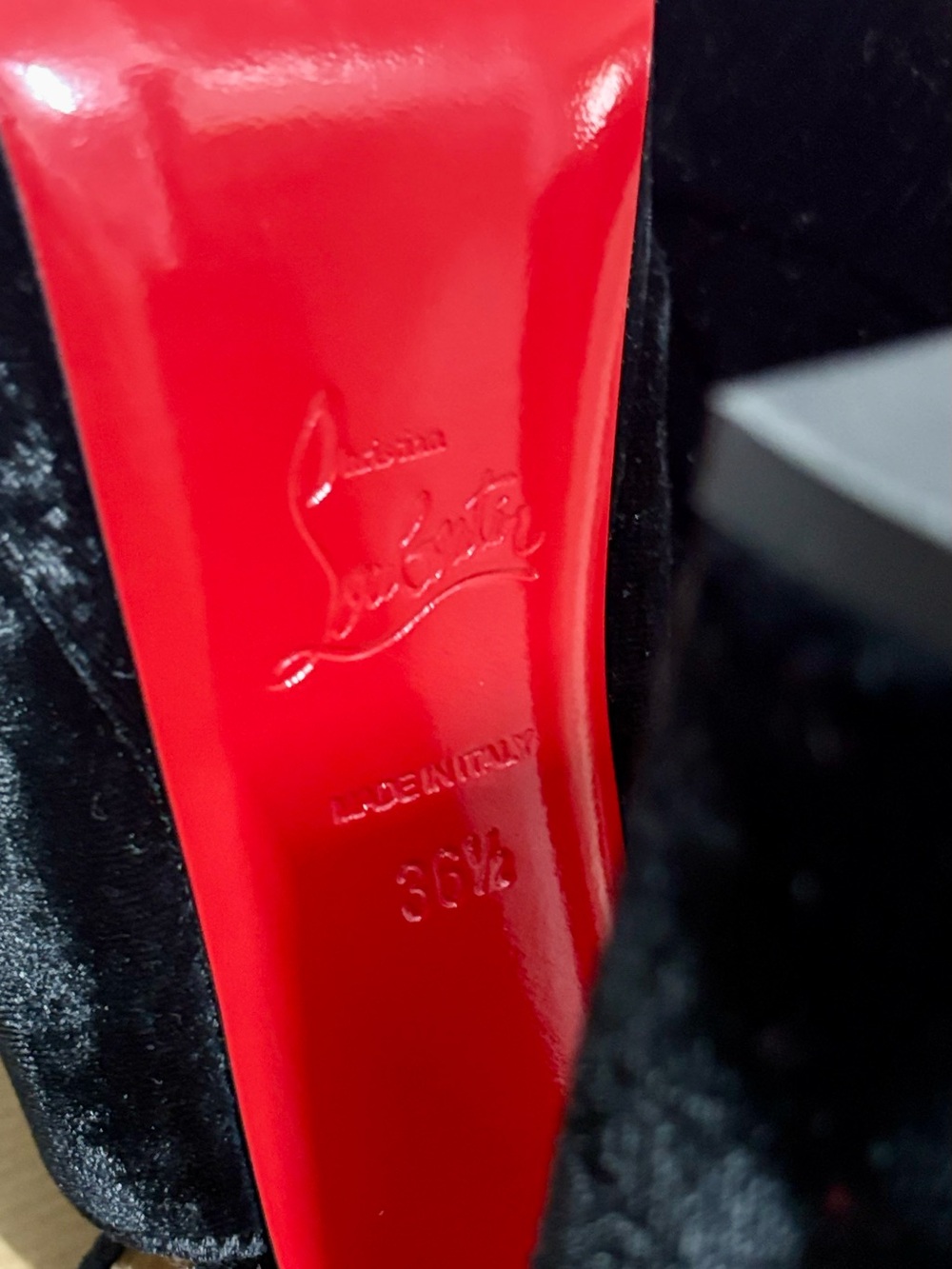 Christian Louboutin Tamila 140 | Velvet Platform Heels | sz 36.5 - Picture 4 of 8